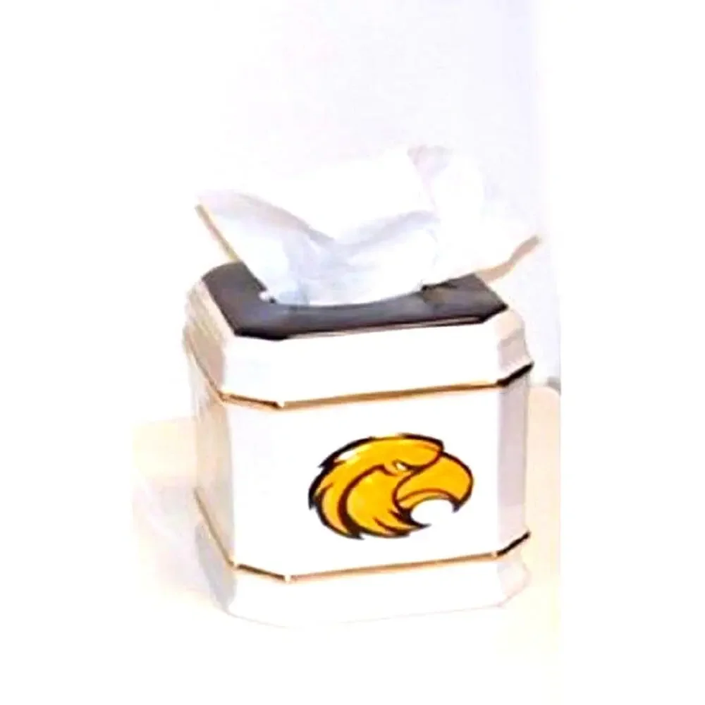 NCAA Southern Miss Eagles 6 x 6 Tissue Box Cover Holder Ceramic Bath NEW